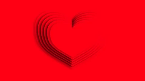 Heart appears on red background Stock Footage 46171438