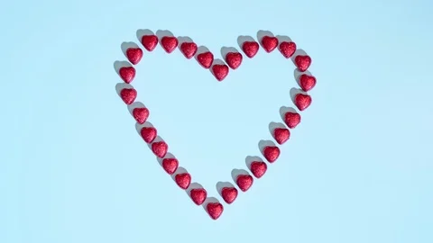 Heart appears in stop motion Stock Footage 119926811