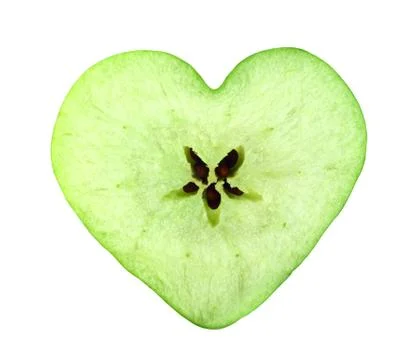 Heart apple slice Stock Photos
