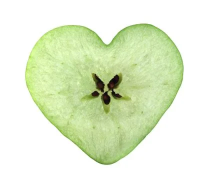 Heart apple slice 库存照片