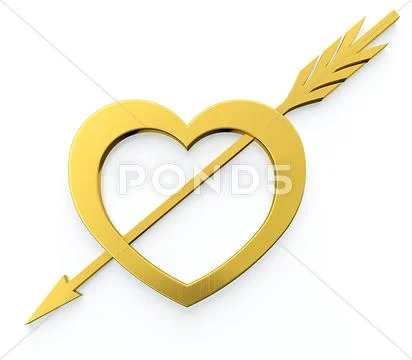Heart with arrow Stock Illustration