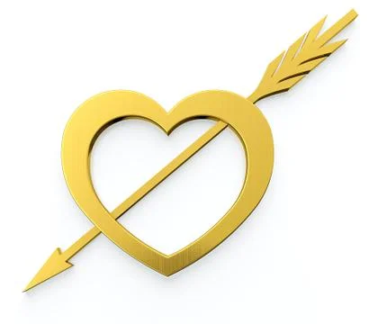 Heart with arrow Stock Illustration