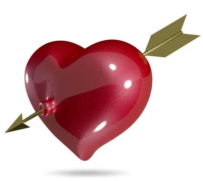 Heart with arrow Stock Illustration