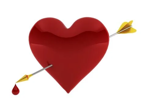 Heart with arrow Stock Illustration
