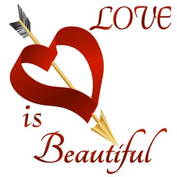 Heart with an arrow Stock Illustration