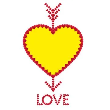 Heart with arrow Stock Illustration