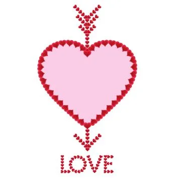 Heart with arrow Stock Illustration