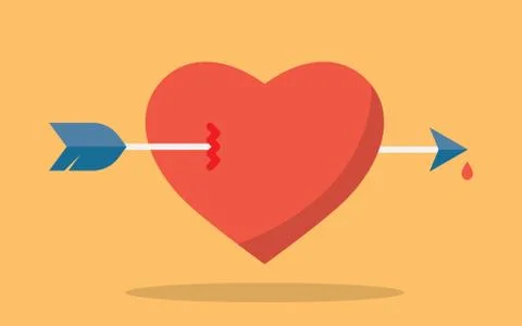 Heart with an arrow Stock Illustration