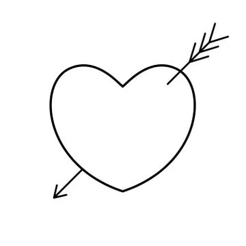 Heart with arrow Stock Illustration