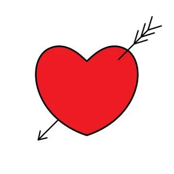 Heart with arrow Stock Illustration