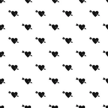 Heart with arrow pattern Stock Illustration
