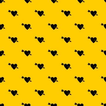 Heart with arrow pattern Stock Illustration