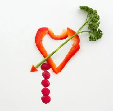 Heart with arrow Stock Photos