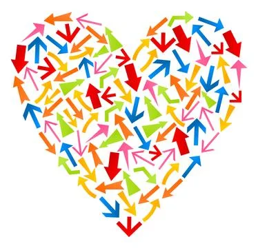 Heart from arrows Stock Photos