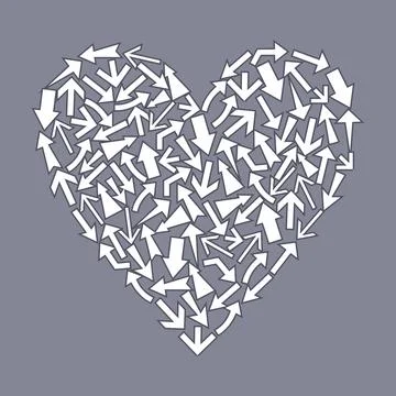 Heart from arrows2 Foto stock