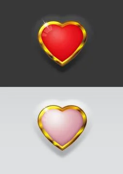 Heart attached to backgrund Stock Illustration
