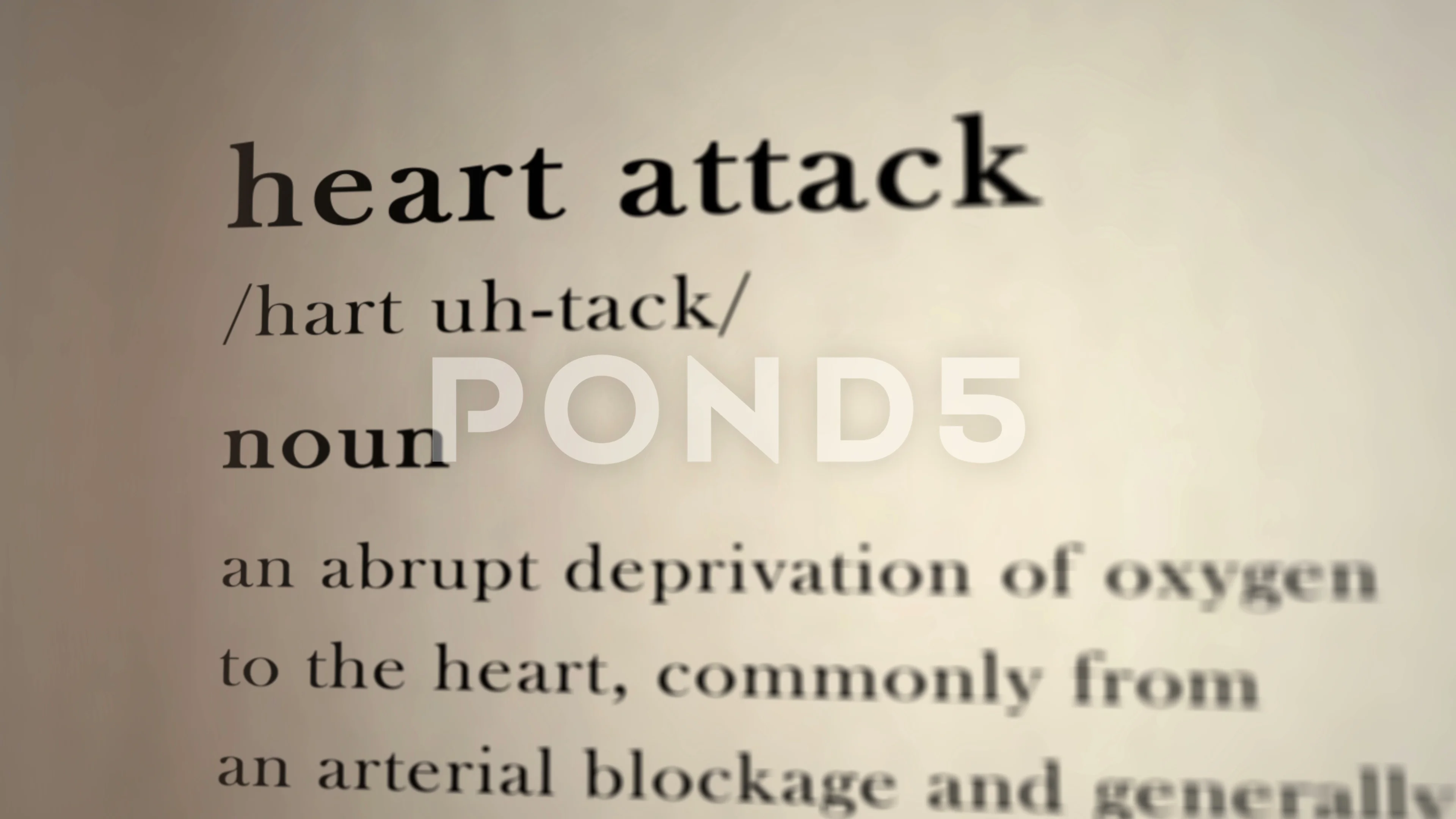 stock video: heart attack definition ~ #92033114 | pond5