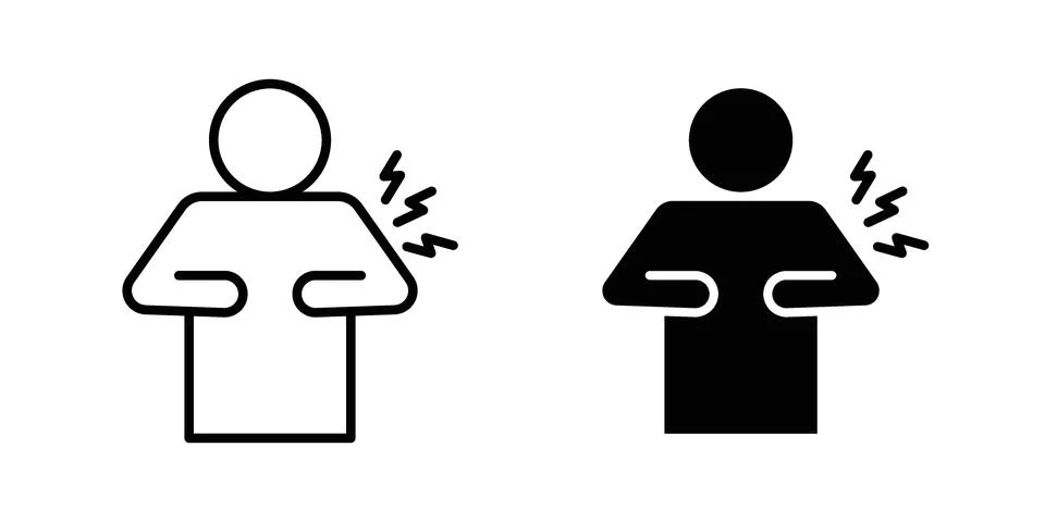 Heart attack icon for web projects Stock Illustration