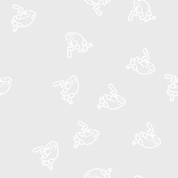 Heart attack line vector seamless pattern sign イラスト素材