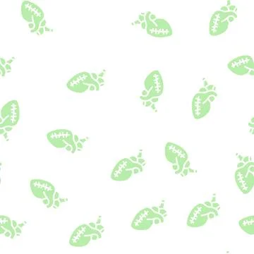 Heart attack operation glyph vector seamless pattern Stock Illustration