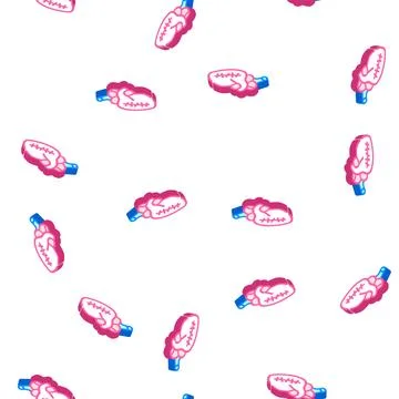 Heart attack operation isometric icon seamless pattern Stock Illustration