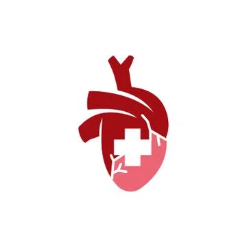 Heart attack risk vector logo icon design Illustration Stock-Illustration