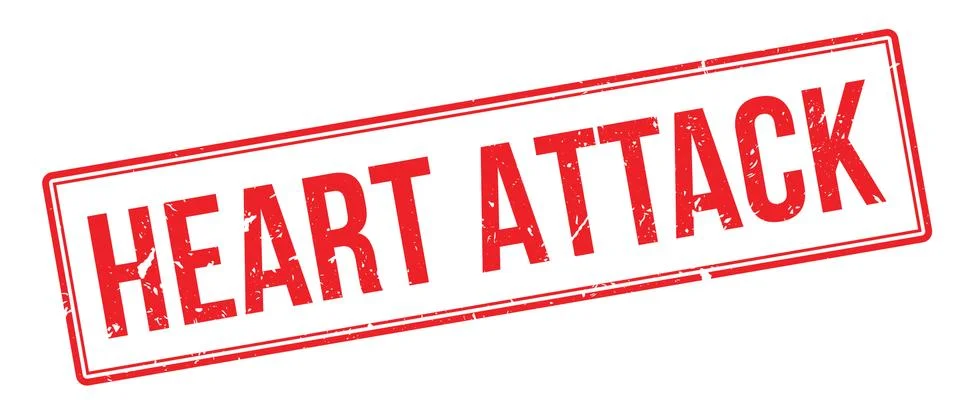 Heart Attack rubber stamp Stockillustratie