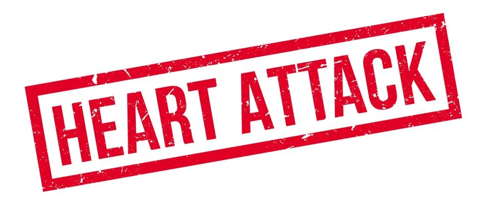 Heart Attack rubber stamp Stockillustratie