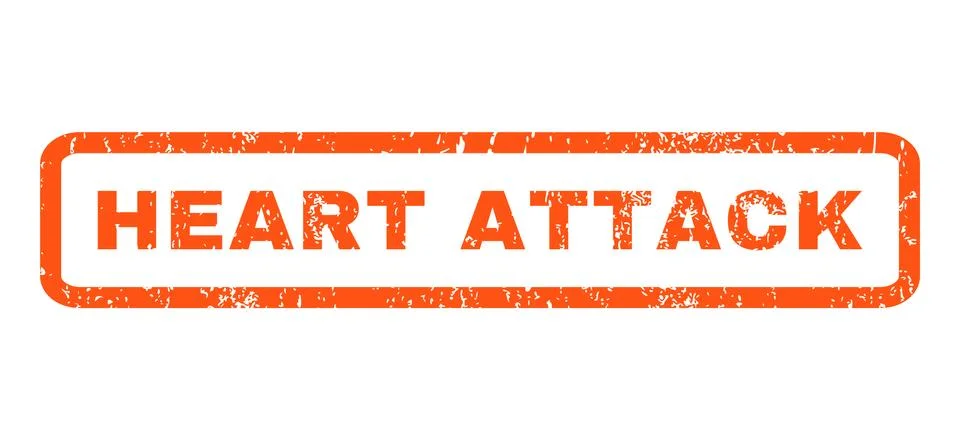 Heart Attack Rubber Stamp Illustrazione stock