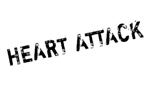 Heart Attack rubber stamp Stock Illustration