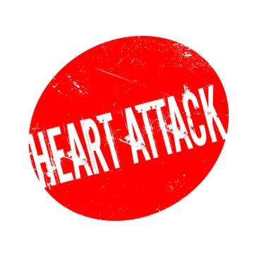 Heart Attack rubber stamp Stockillustratie
