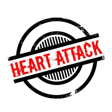 Heart Attack rubber stamp Stock Illustration