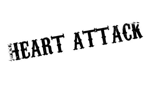 Heart Attack rubber stamp Stock Illustration
