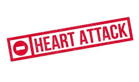Heart Attack rubber stamp Stock Illustration
