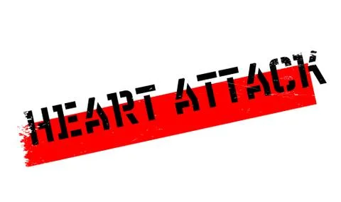 Heart Attack rubber stamp Stock Illustration