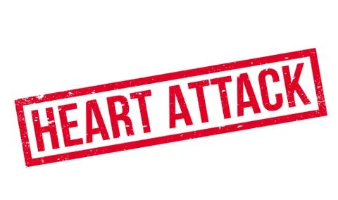 Heart Attack rubber stamp Stock Illustration