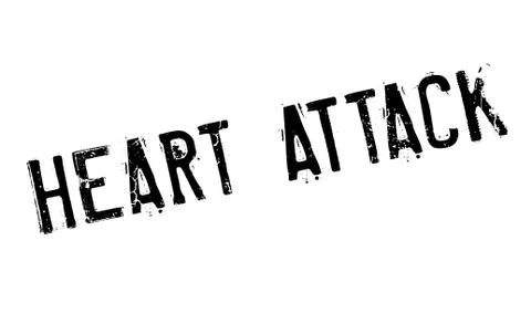 Heart Attack rubber stamp Stockillustratie
