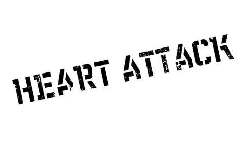 Heart Attack rubber stamp Illustrazione stock