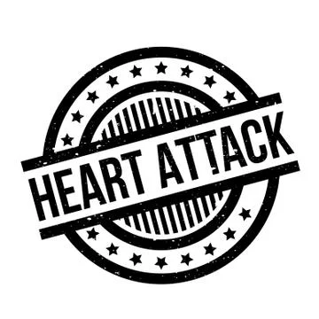 Heart Attack rubber stamp Stockillustratie