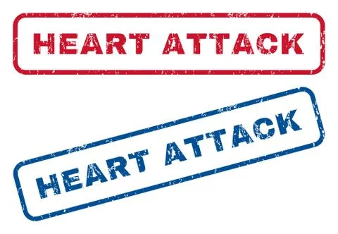 Heart Attack Rubber Stamps Stock Illustration