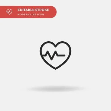 Heart Attack Simple vector icon. Illustration symbol design template for web  Stock Illustration