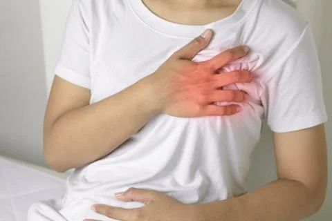 Heart attack symptom Stock Photos