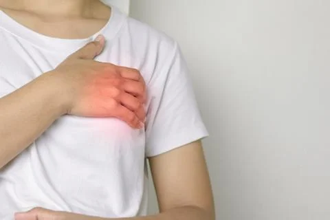 Heart attack symptom Stock Photos