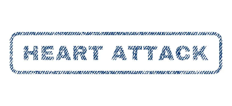 Heart Attack Textile Stamp Illustrazione stock