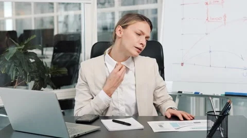 Heart attack, thoracic osteochondrosis, asthma, breathing problems. Stock Footage 233329537