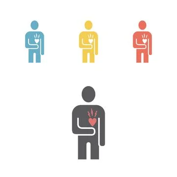 Heart attack. Vector illustration. Stock Illustration