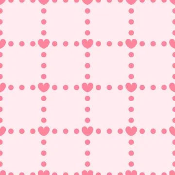 Heart background with dots. Seamless vector pattern Illustrazione stock