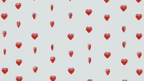 Heart Background, Pattern, 3D Render Abstract Motion Background Loop Stock Footage 232388243