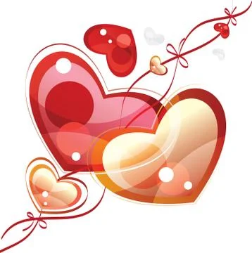 Heart background, vector illustration Stock Illustration