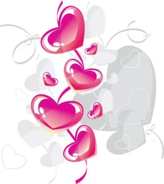 Heart background, vector illustration Stock Illustration